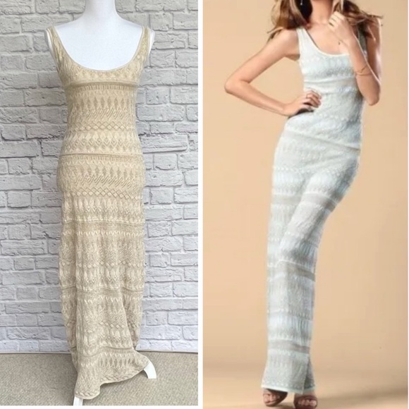 Victoria's Secret Dresses & Skirts - VICTORIAS SECRET Golden Thread Knit Dress Womens XS Maxi NWOT